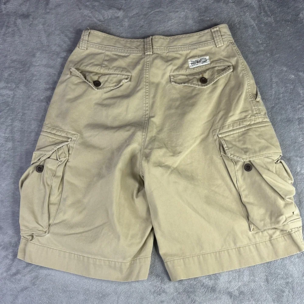 Polo Ralph Lauren Cargo Shorts Men 30 Khaki Tan Cotton Chino 67 Military Utility